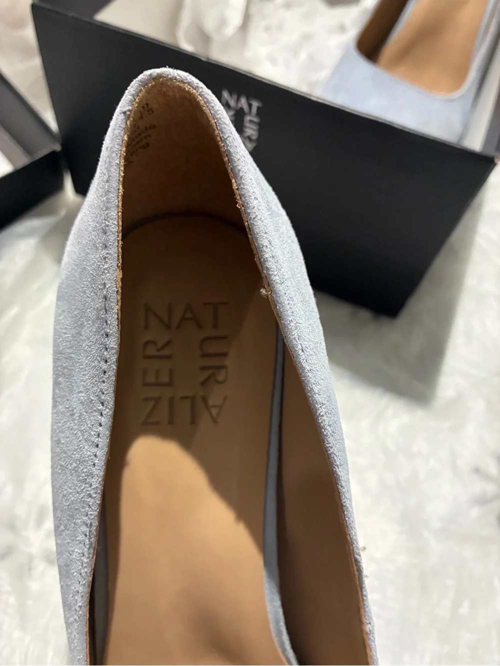 Naturalizer Pale Blue Suede Round-Toe Pumps